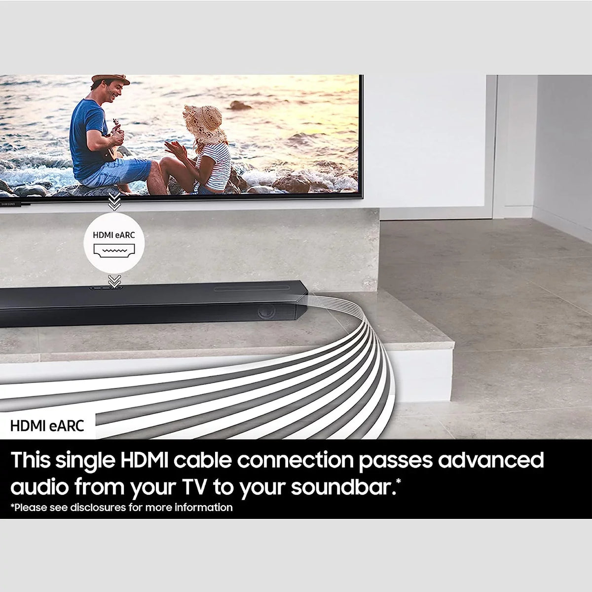 HW-Q600C 3.1.2ch Soundbar and Subwoofer with Dolby Atmos with a Walts TV SOUNDBAR-MOUNT for appropriate Soundbars Under 15lb (2023)