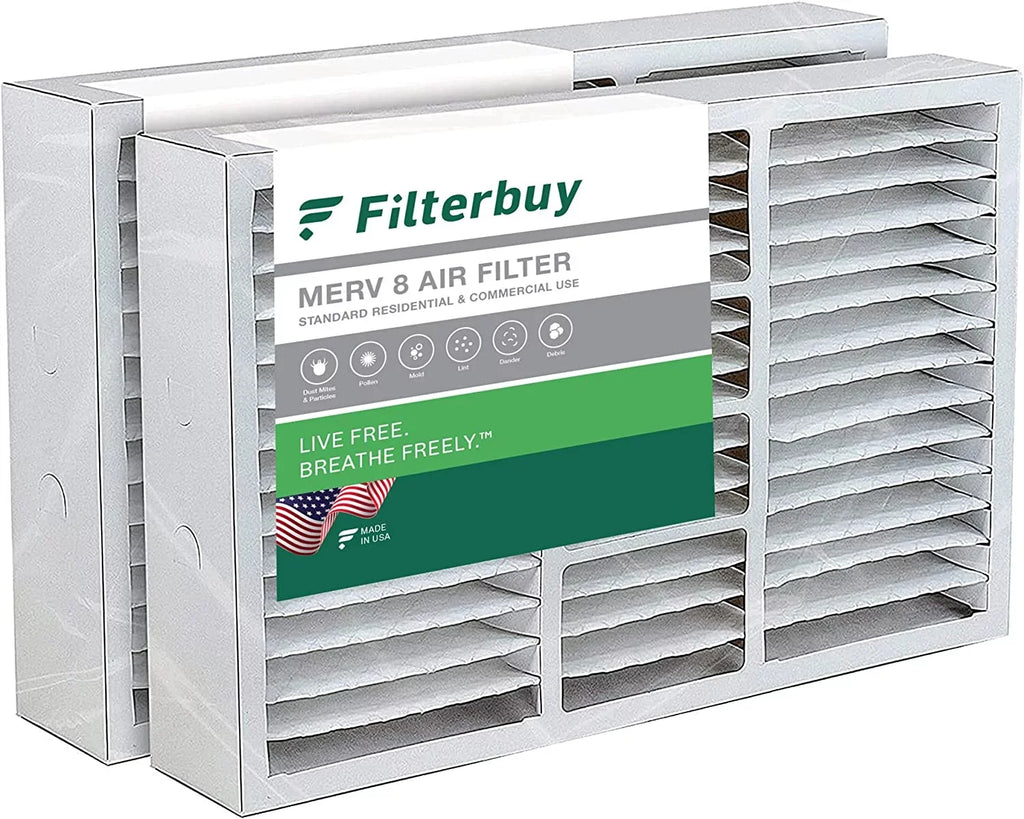 Filterbuy 17x26x4 MERV 8 Pleated HVAC AC Furnace Air Filters for Lennox x6664 (2-Pack)