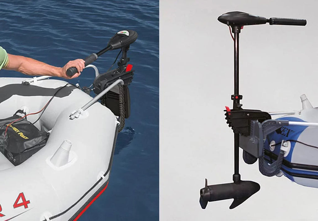 Intex 5 Person Fishing craft Set w/2 Oars & Eight Speed Trolling Motor
