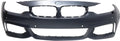 Front BUMPER shield appropriate For  4-SERIES 2014-2018 Primed with M Sport Line with HLW PDC Sensor Holes/IPAS/Cam Conv/Coupe/HB - CAPA
