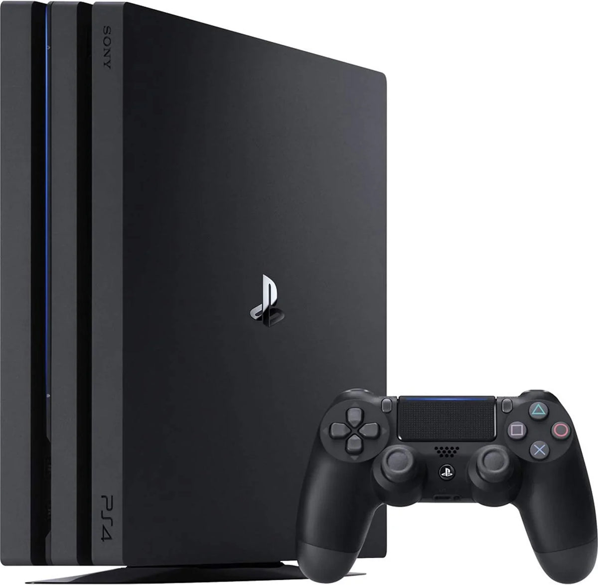 Pre-Owned  PlayStation 4 Pro 1TB Black Gaming Console With 2 Controller + Gaming Earbuds With Microphone BOLT AXTION Bundle