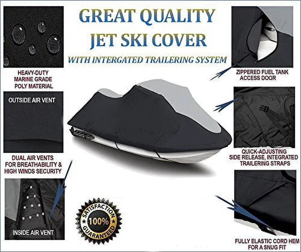 Super Heavy-Duty protector appropriate for Bombardier Sea Doo Sea-Doo GTX 4 TEC Supercharged 2003-2006 Watercraft Jet Ski PWC wrap