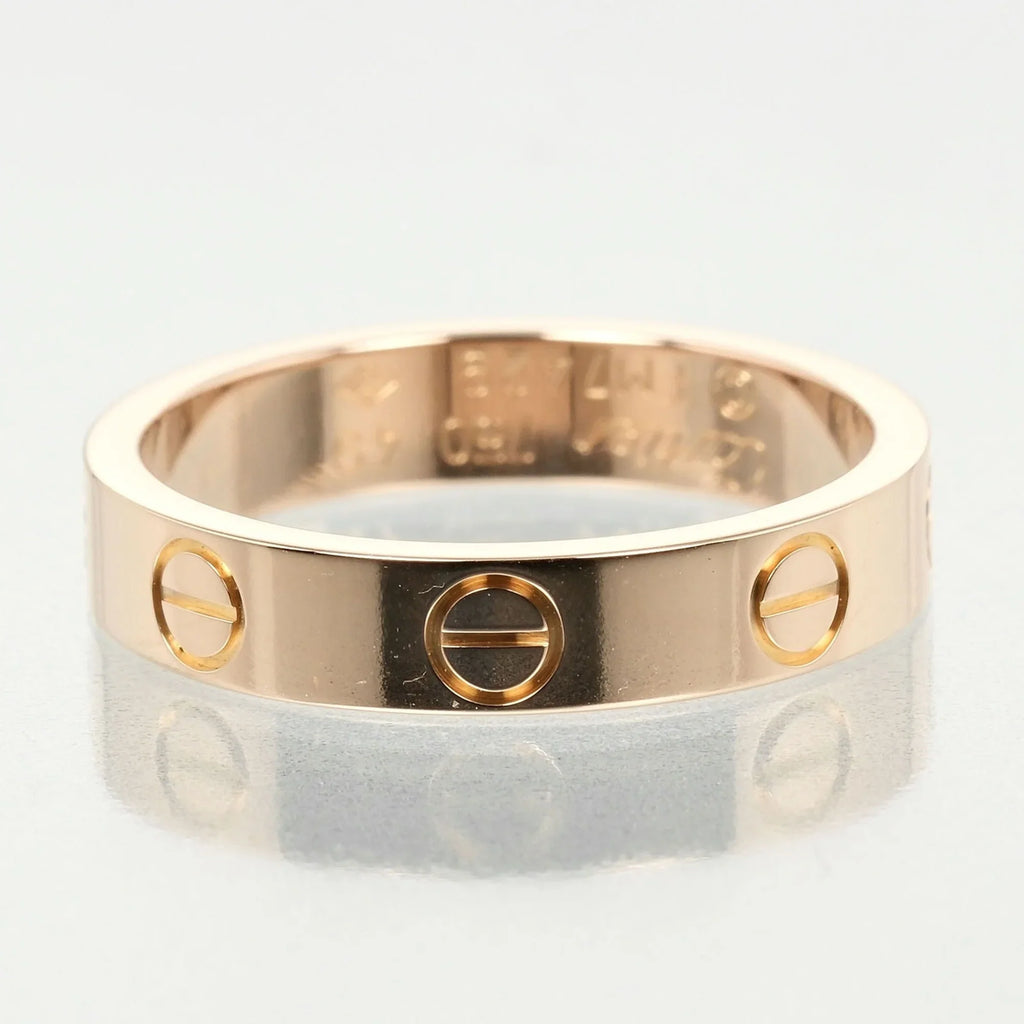3.6g I132124020 (Good). Pre-Owned Cartier Love Wedding Ring Size 9, K18 PG Pink Gold, Approx