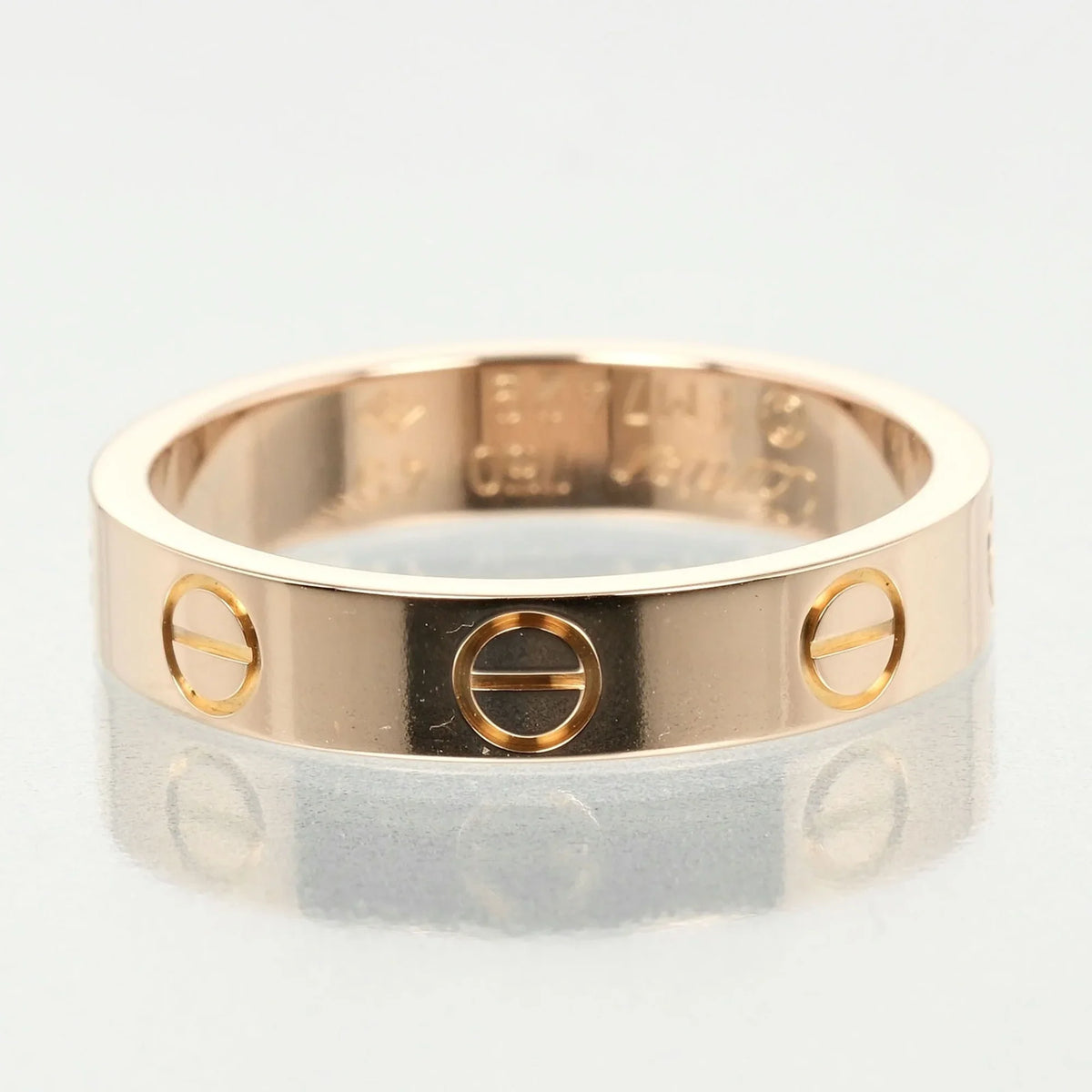 3.6g I132124020 (Good). Pre-Owned Cartier Love Wedding Ring Size 9, K18 PG Pink Gold, Approx