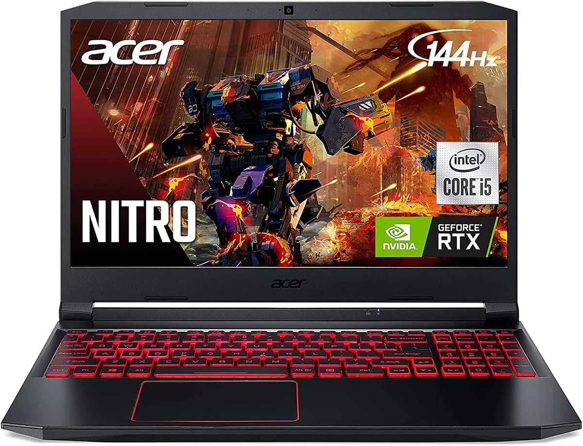 Nitro 5 15.6-Inch 144hz IPS Gaming Laptop + High superior 6ft HDMI Cable + LCD Screen Cleaner + Wired Stereo Gaming Headset + Gaming Controller- Carbon Black