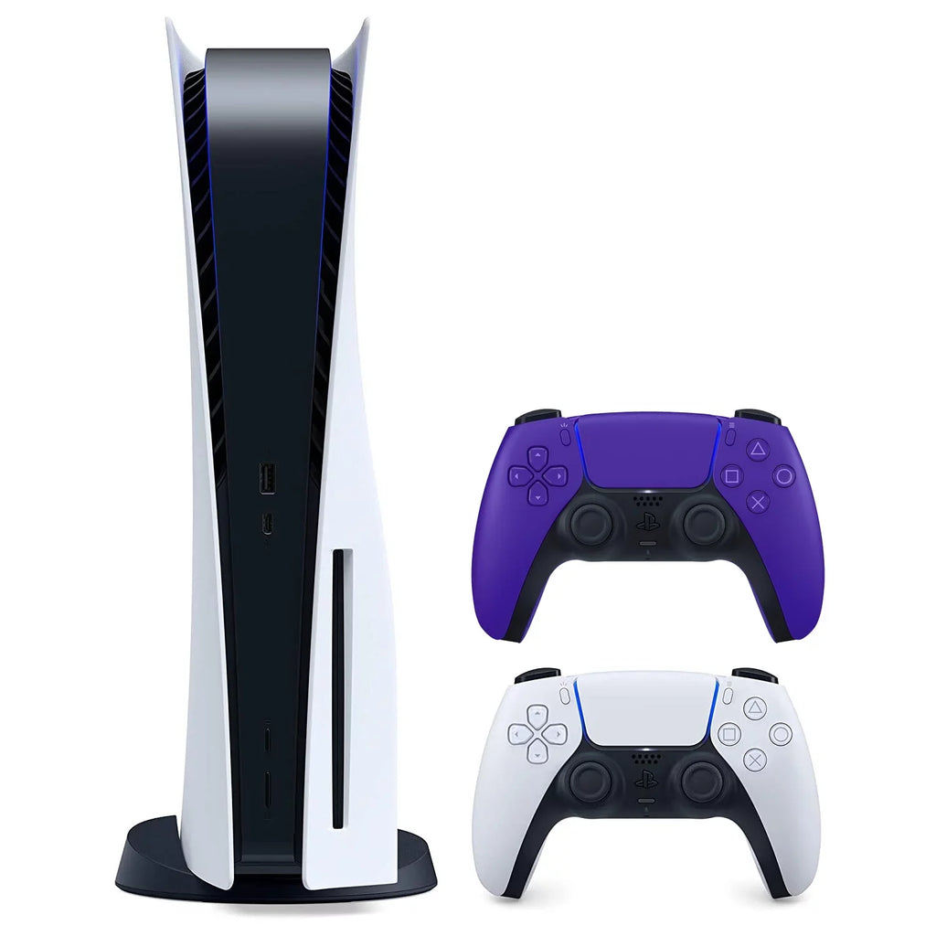 Playstation 5 Disc Version ( PS5 Disc) with Extra DualSense Controller - Galactic Purple Bundle