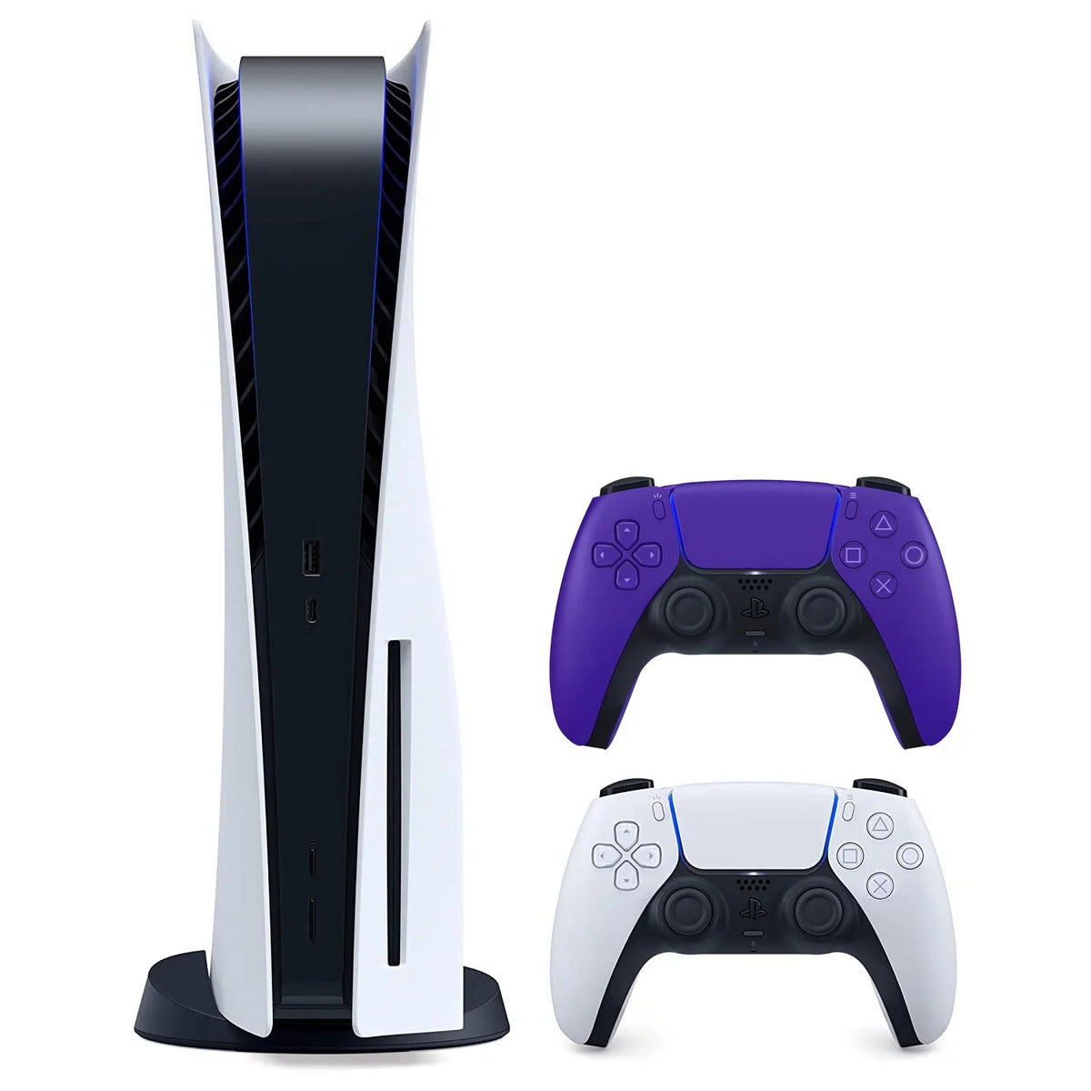 Playstation 5 Disc Version ( PS5 Disc) with Extra DualSense Controller - Galactic Purple Bundle