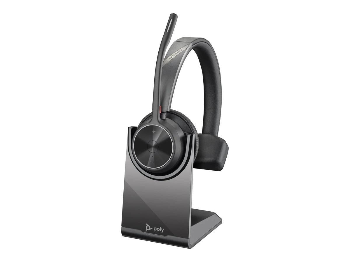 Poly Voyager 4310 USB-AHeadset + BT700 dongle TAA - Google Assistant, Siri - Mono - USB Type A - Wired/Wireless - Bluetooth - 164 ft - 20 Hz - 20 kHz - On-ear, Over-the-head - Monaural - Supra-aura...