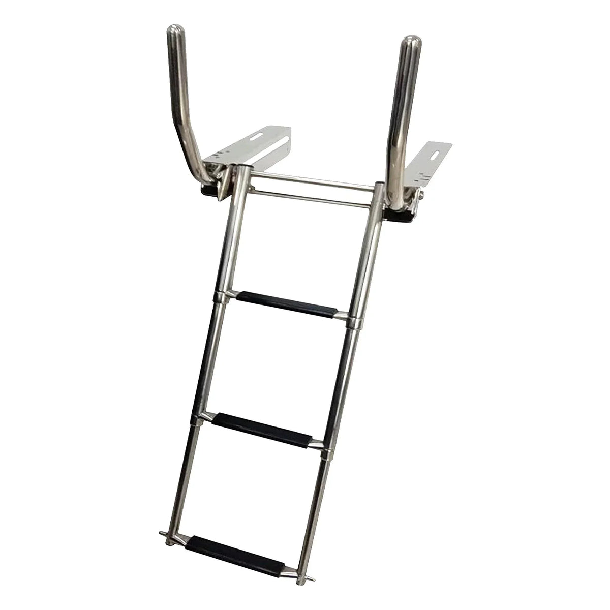 Marine City 316 Stainless Steel Under Platform telescoping Retractable Handrail 3 Steps Ladder for vessel Yacht