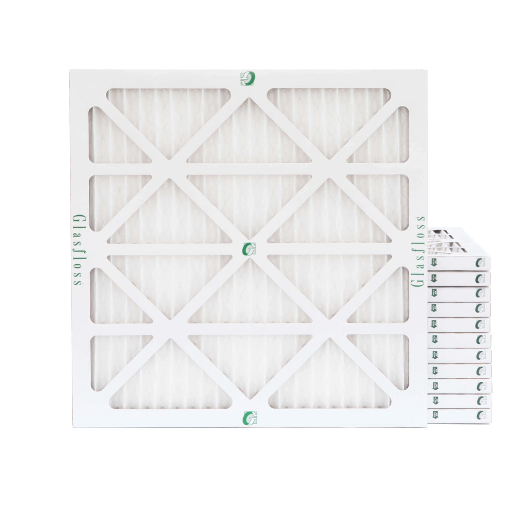 Actual Size: 11-1/2 x 11-1/2 x 7/8. 12 Pack of 12x12x1 MERV 13 Pleated Air Filters by Glasfloss