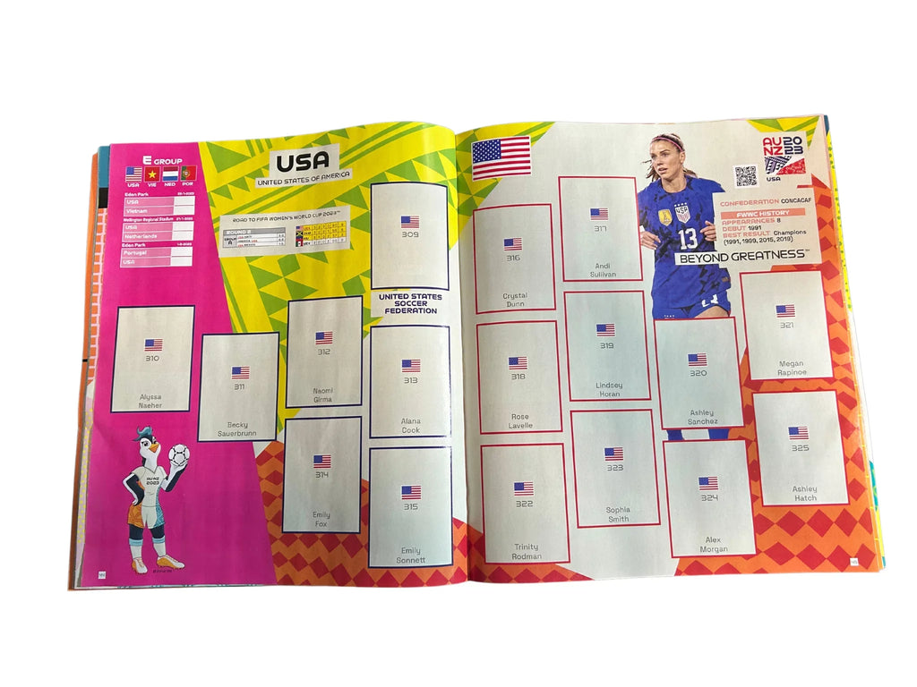 Panini Fifa Women's World Cup 2023 Soft protector Album With 1  Stickers Box- USA Version
