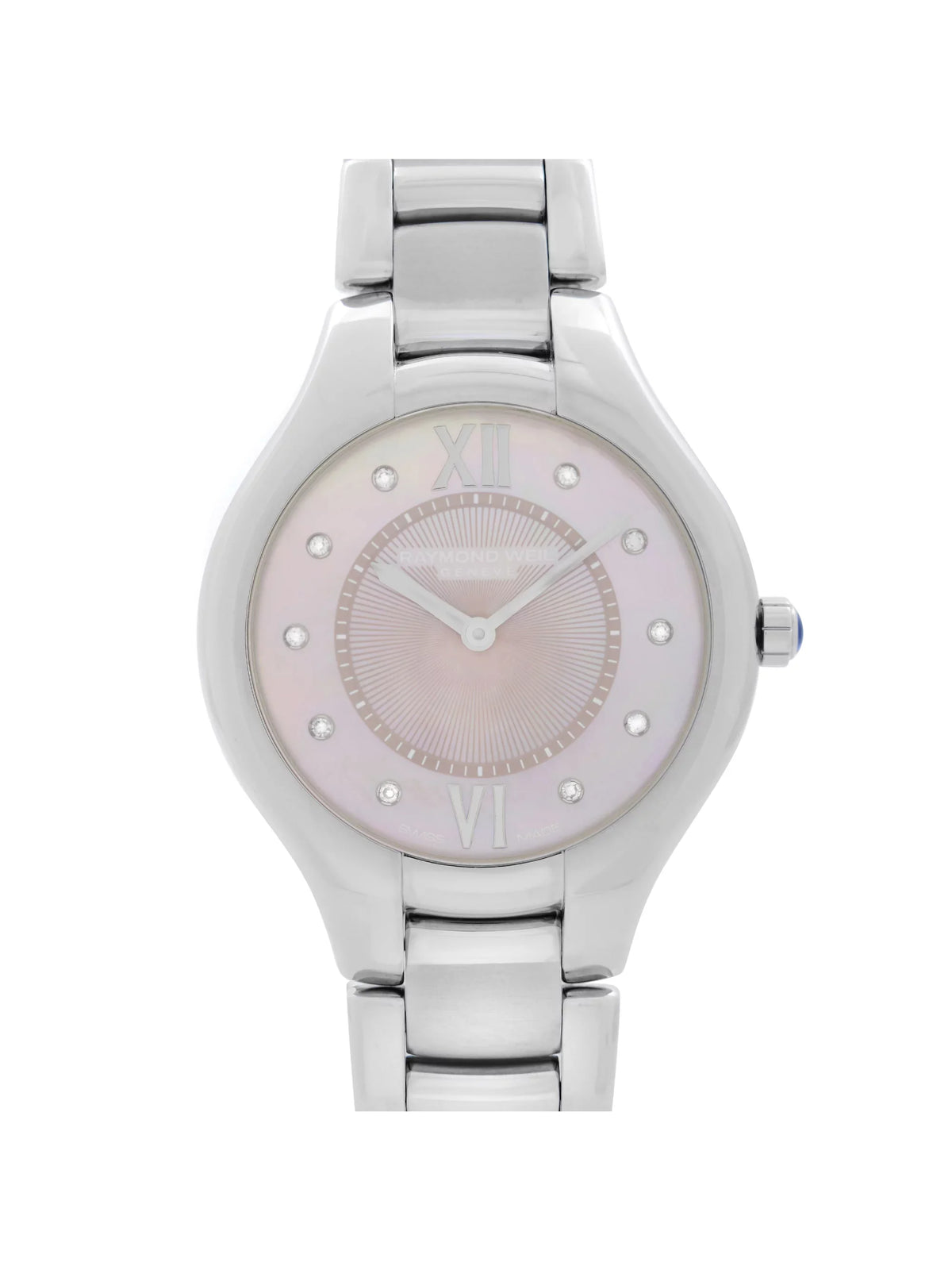 Raymond Weil Noemia Steel Diamond Pink MOP Dial Ladies Watch 5132-ST-00986
